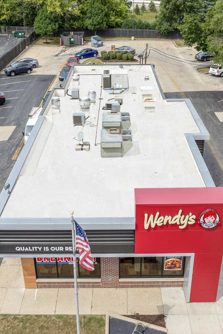 Flat roof project at Wendy's restaurant